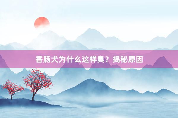 香肠犬为什么这样臭？揭秘原因